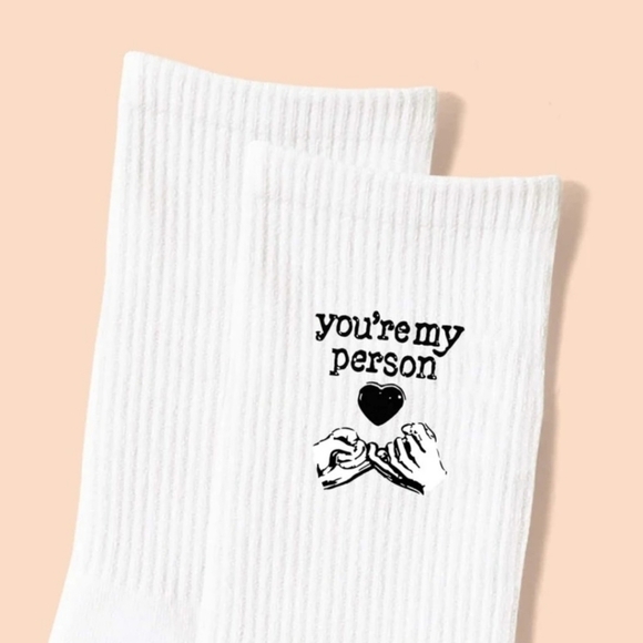 YOU'RE MY PERSON~ F•R•I•E•N•D•S friends show Adult Socks friend stocking stuffer - Picture 3 of 3